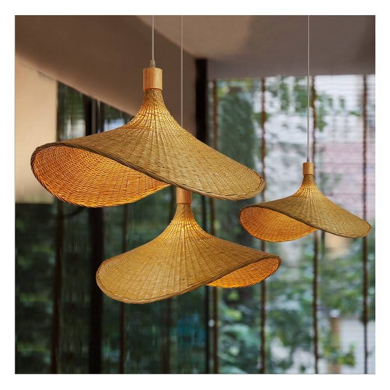 Wicker pendant lamp "Bellas".