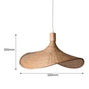 Wicker pendant lamp "Bellas".