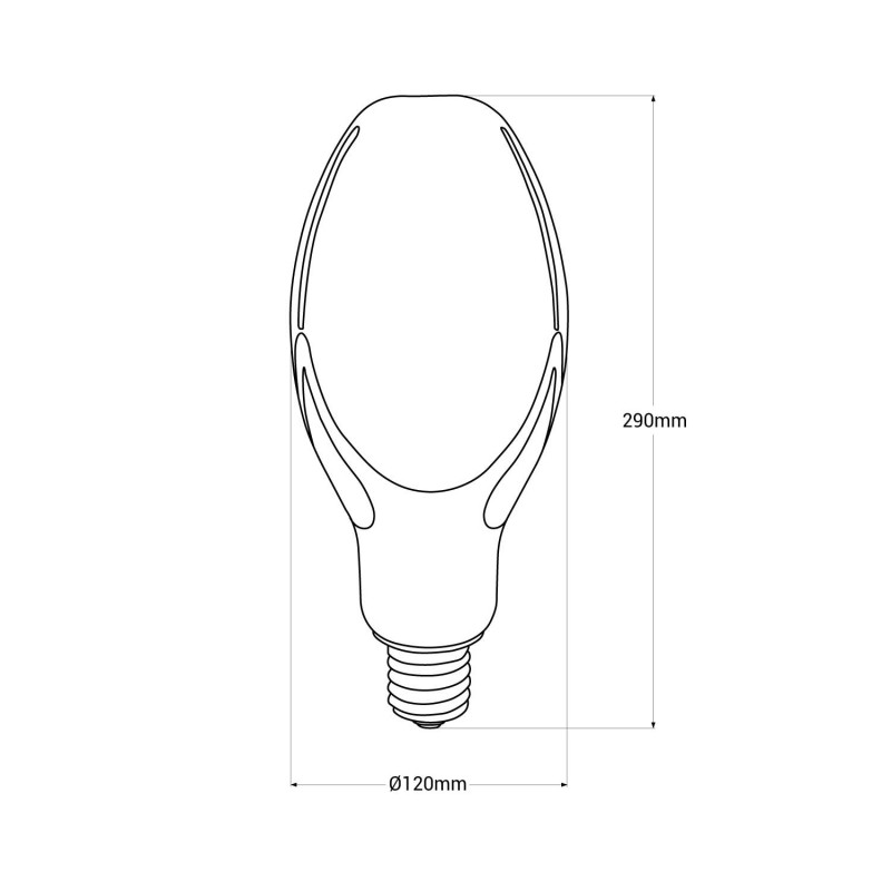 Industrial LED bulb E40 - 70W - ⌀120mm