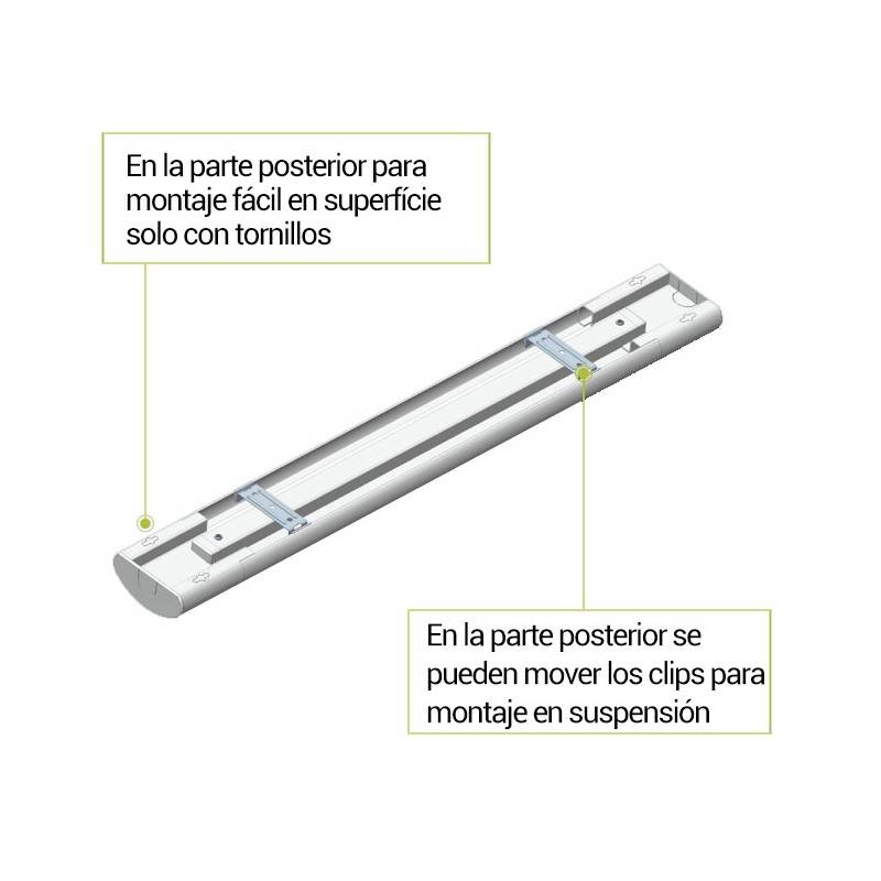 60cm high power LED linear luminaire CCT with sensor