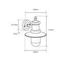 Rustic outdoor wall light "Sea" IP44 E27