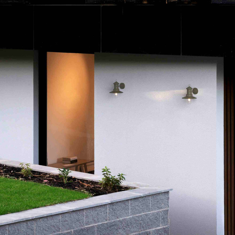Rustic outdoor wall light "Sea" IP44 E27