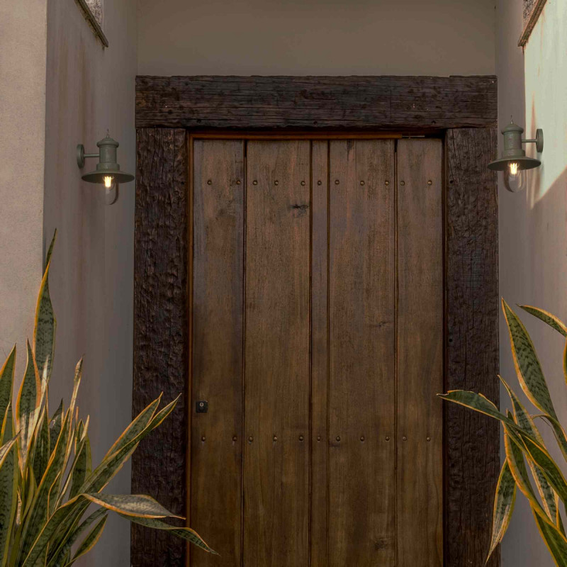 Rustic outdoor wall light "Sea" IP44 E27