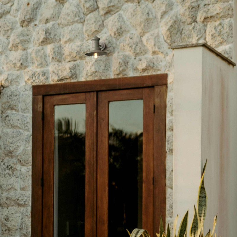 Rustic outdoor wall light "Sea" IP44 E27