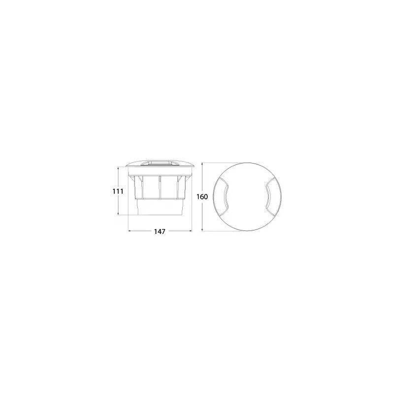 FUMAGALLI CECI 160 2L GX53 10W LED recessed floor spotlight