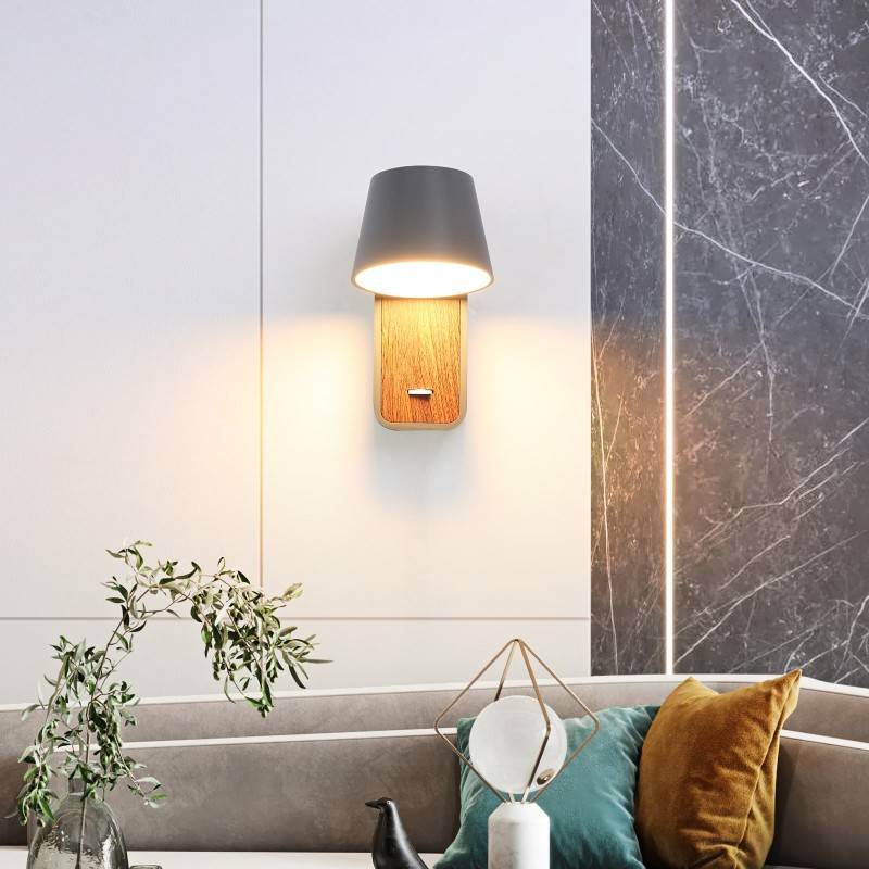 KOPPEN" 6W 2700K Rotating Wooden LED Bedroom Wall Light "KOPPEN" 6W 2700K