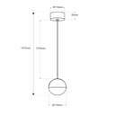 Spherical LED pendant light "ASTRO" - 9W - Warm Light