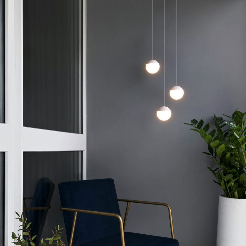 Spherical LED pendant light "ASTRO" - 9W - Warm Light