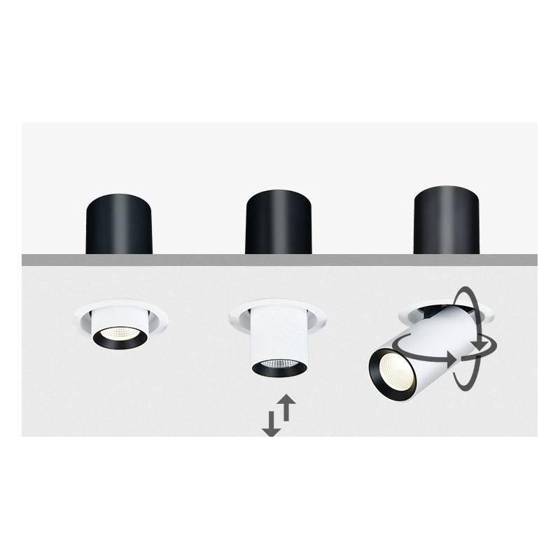 Adjustable recessed LED spotlight - 7W - Cree Chip - 24°