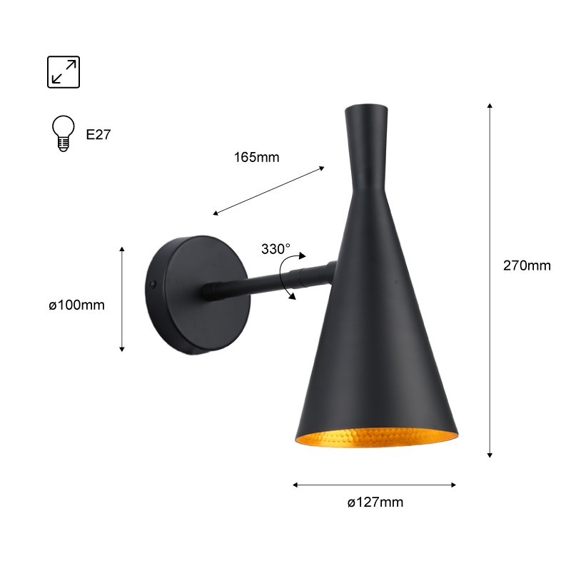 Adjustable Nordic-style wall light