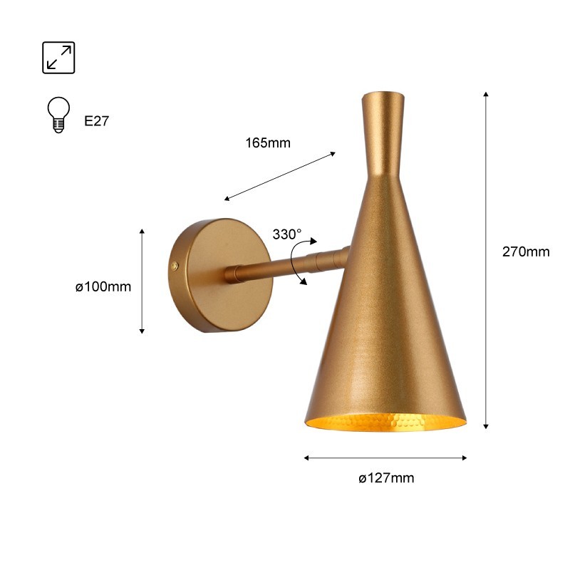 Adjustable Nordic-style wall light