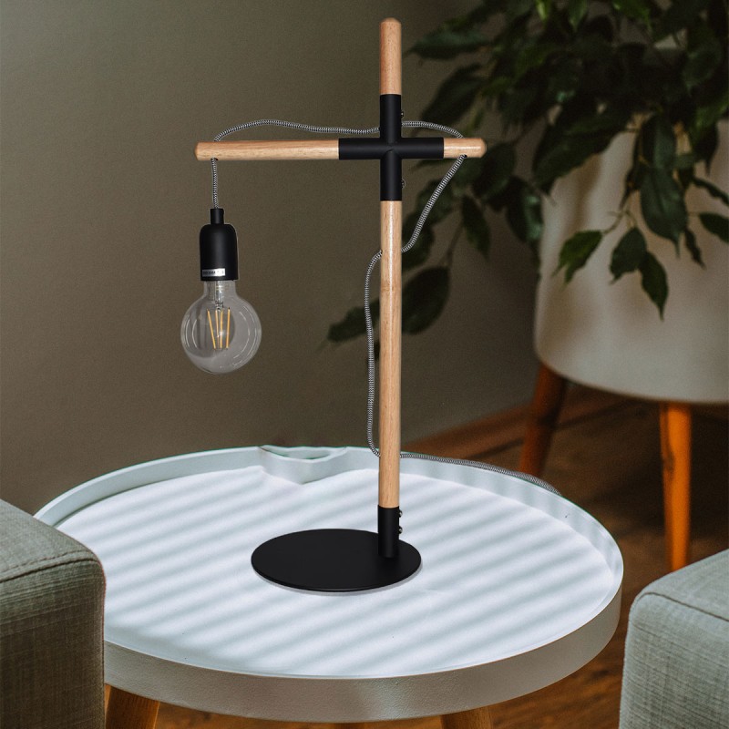 Natural wood table lamp "NATURAL WOOD".