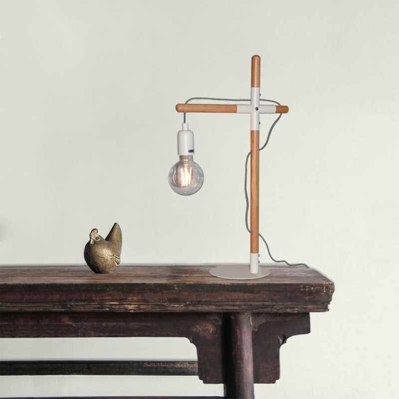 Natural wood table lamp "NATURAL WOOD".