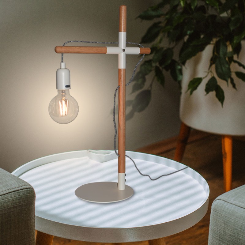 Natural wood table lamp "NATURAL WOOD".