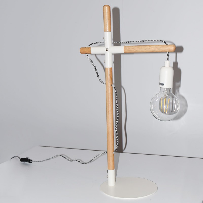 Natural wood table lamp "NATURAL WOOD".