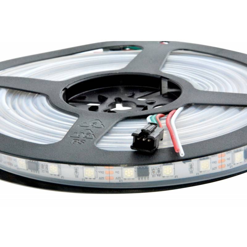 Smart LED Strip IC RGB 12V DC - 14,4 W/m - IP65 - 60 LED/m - Width 10mm - 5 meters