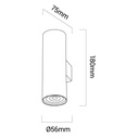 Wall light "UP and Down" GU10 35Wx2