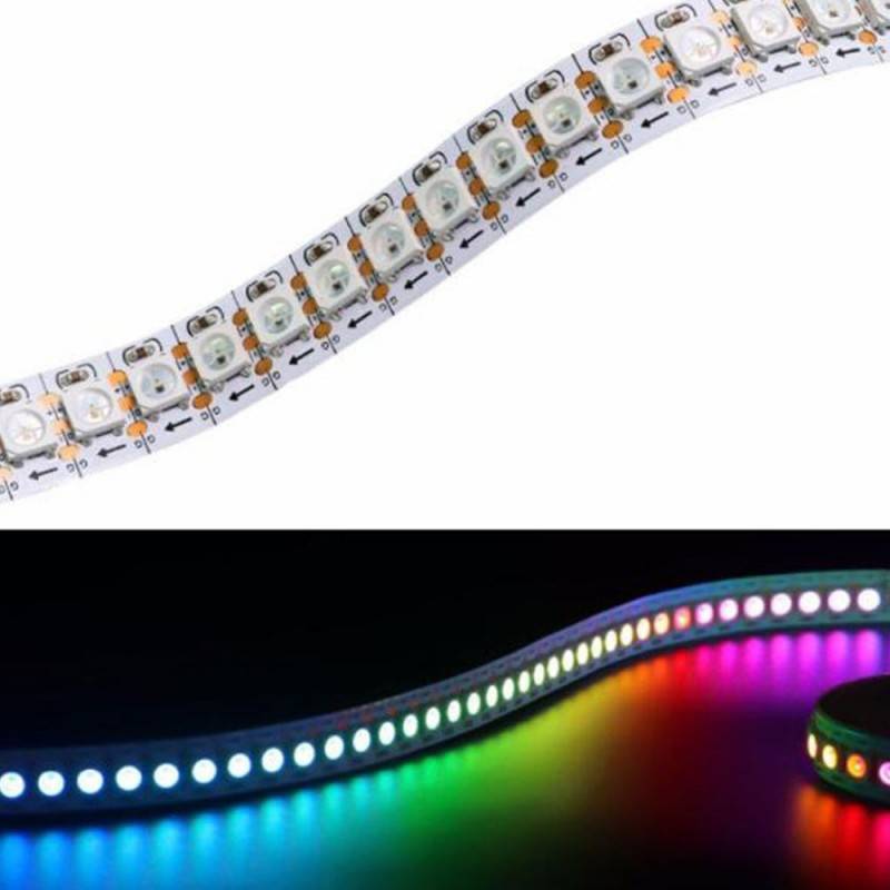 Smart LED Strip IC RGB 5V DC - IP20 - 21,6W/m - 144 LED/m - Width 12mm - 2 meters