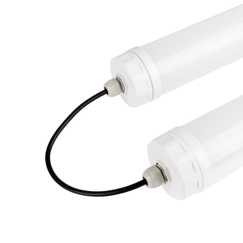 Tubular waterproof luminaire for industrial use - 120cm - 40W - IP67 - IK10