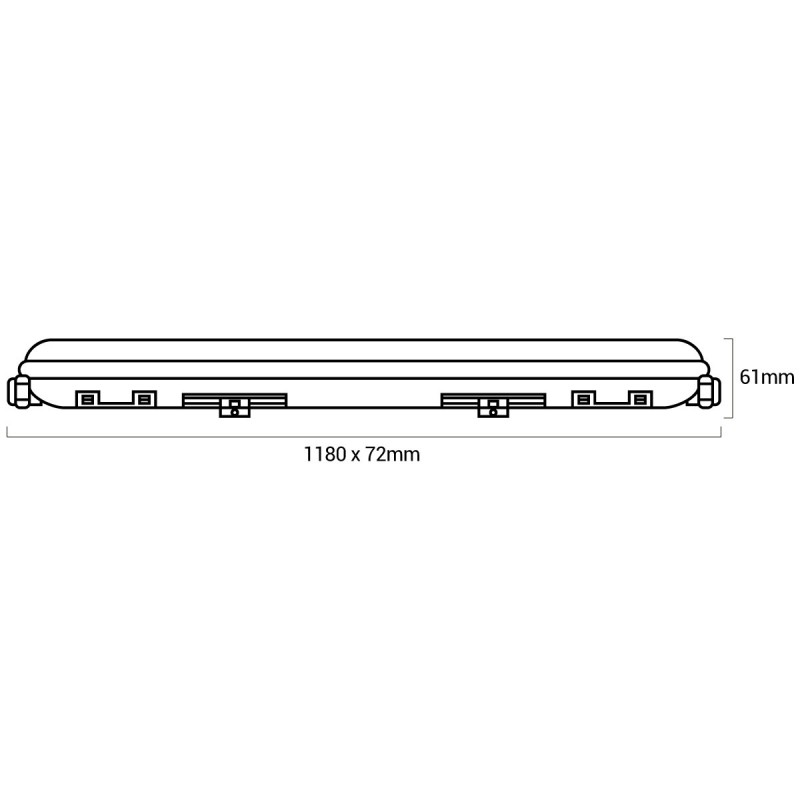 Linkable Tri-proof CCT LED batten light with motion sensor - 120cm - 40W - IP65