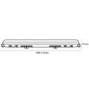 Linkable Tri-proof CCT LED batten light with motion sensor - 150cm - 56W - IP65