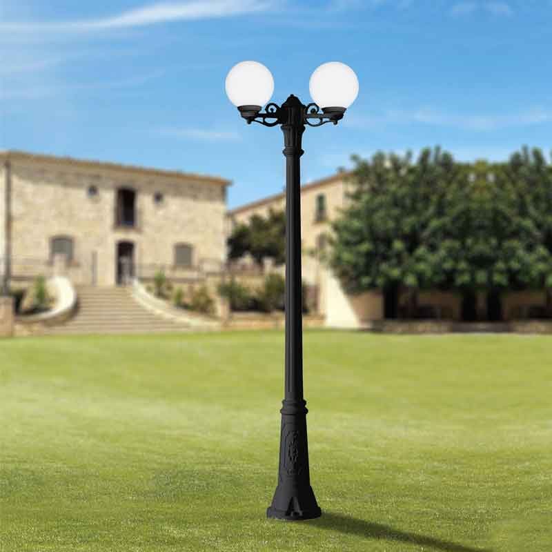 FUMAGALLI "GIGI BISSO GLOBE" 2xE27 outdoor double LED streetlight