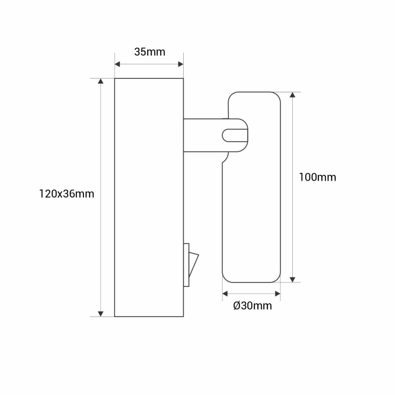 Wall light for reading 2W - Adjustable - CREE Chip