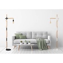 Floor lamp wood and aluminum "Natural Wood".