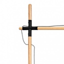 Floor lamp wood and aluminum "Natural Wood".