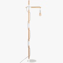Floor lamp wood and aluminum "Natural Wood".