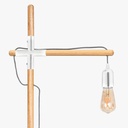 Floor lamp wood and aluminum "Natural Wood".