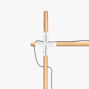 Floor lamp wood and aluminum "Natural Wood".
