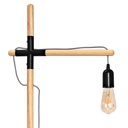 Floor lamp wood and aluminum "Natural Wood".