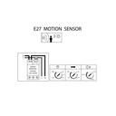 Wall or ceiling light with sensor FUMAGALLI BERTA E27