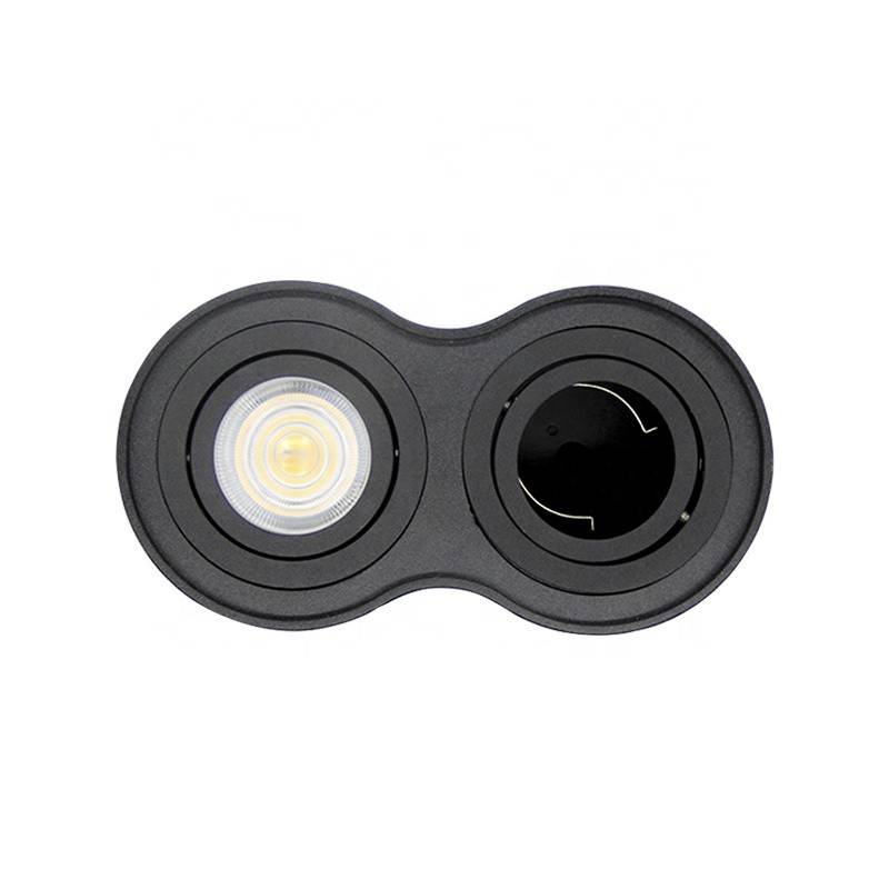 Double aluminum ceiling light "TUB" - Adjustable - 2xGU10