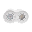 Double aluminum ceiling light "TUB" - Adjustable - 2xGU10