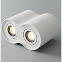 Double aluminum ceiling light "TUB" - Adjustable - 2xGU10