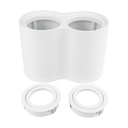 Double aluminum ceiling light "TUB" - Adjustable - 2xGU10