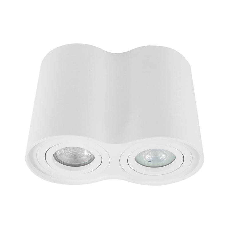 Double aluminum ceiling light "TUB" - Adjustable - 2xGU10