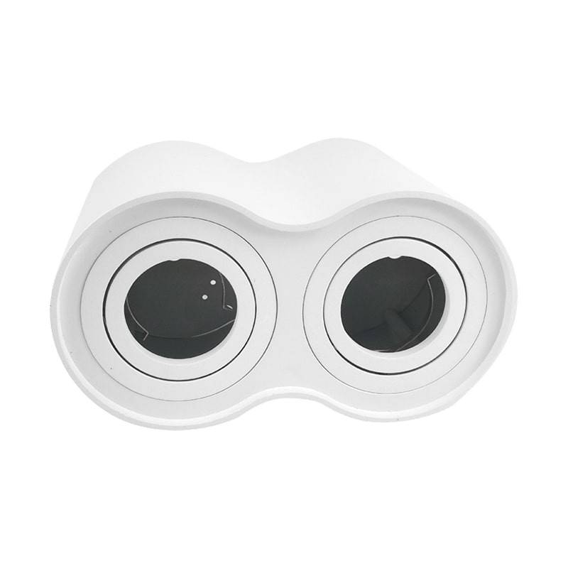Double aluminum ceiling light "TUB" - Adjustable - 2xGU10