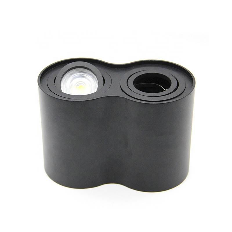 Double aluminum ceiling light "TUB" - Adjustable - 2xGU10
