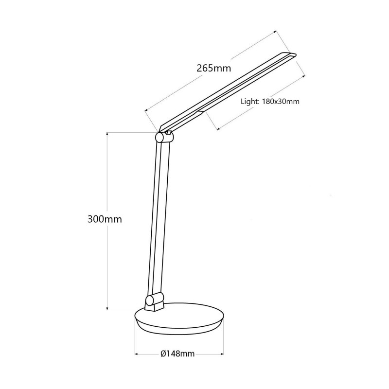 LED Desk Lamp with USB - Dimmable - CCT - 4W