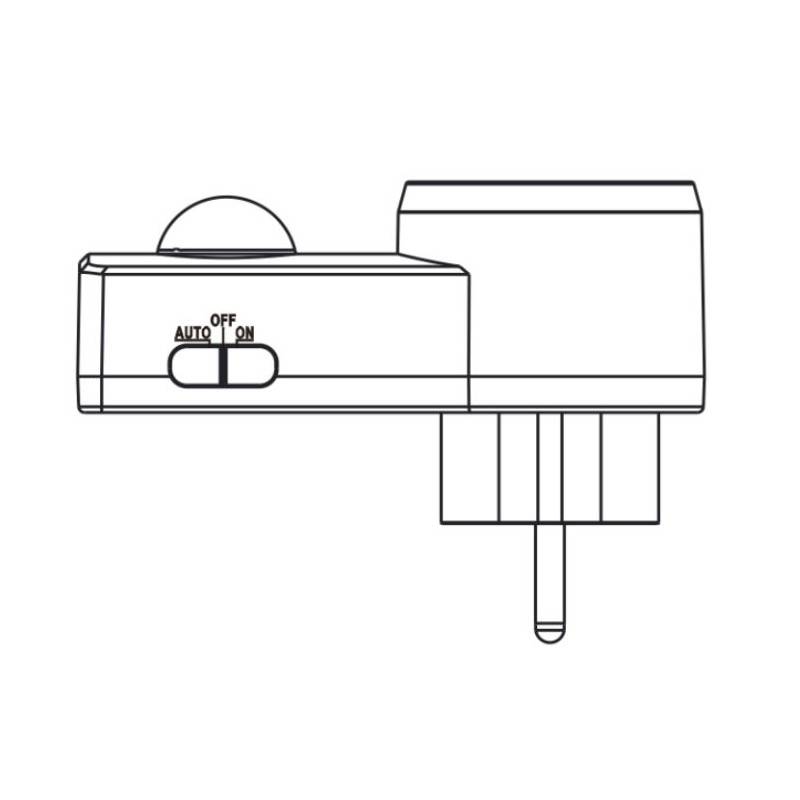 120° Motion Sensor Socket IP20