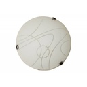 VETRO "Luna Piena" modern glass ceiling or wall lamp 2xE27