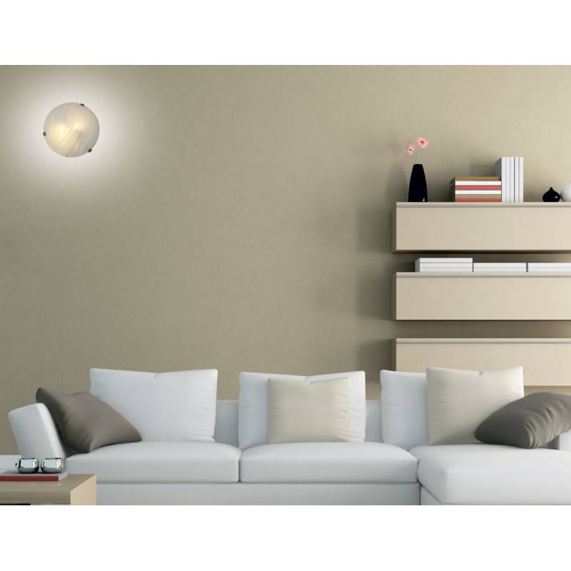 Ceiling wall lamp Ø400mm VETRO "Luna Piena" 2xE27