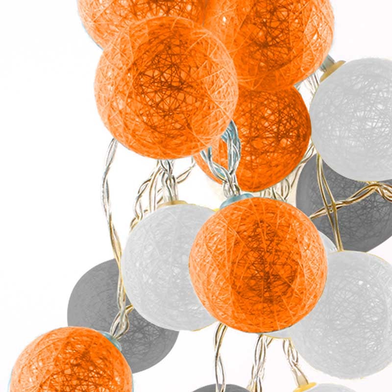 LED Garland cotton balls 20 Balls with USB 3m-IP44-4cm