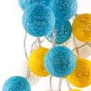 LED Garland cotton balls 20 Balls with USB 3m-IP44-4cm