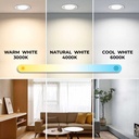 LED downlight plate 12W circular recessed Cut Ø155mm