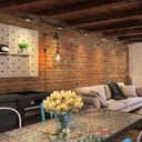 Clockwell" cage pendant lamp - With plug and switch - E27