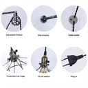 Clockwell" cage pendant lamp - With plug and switch - E27